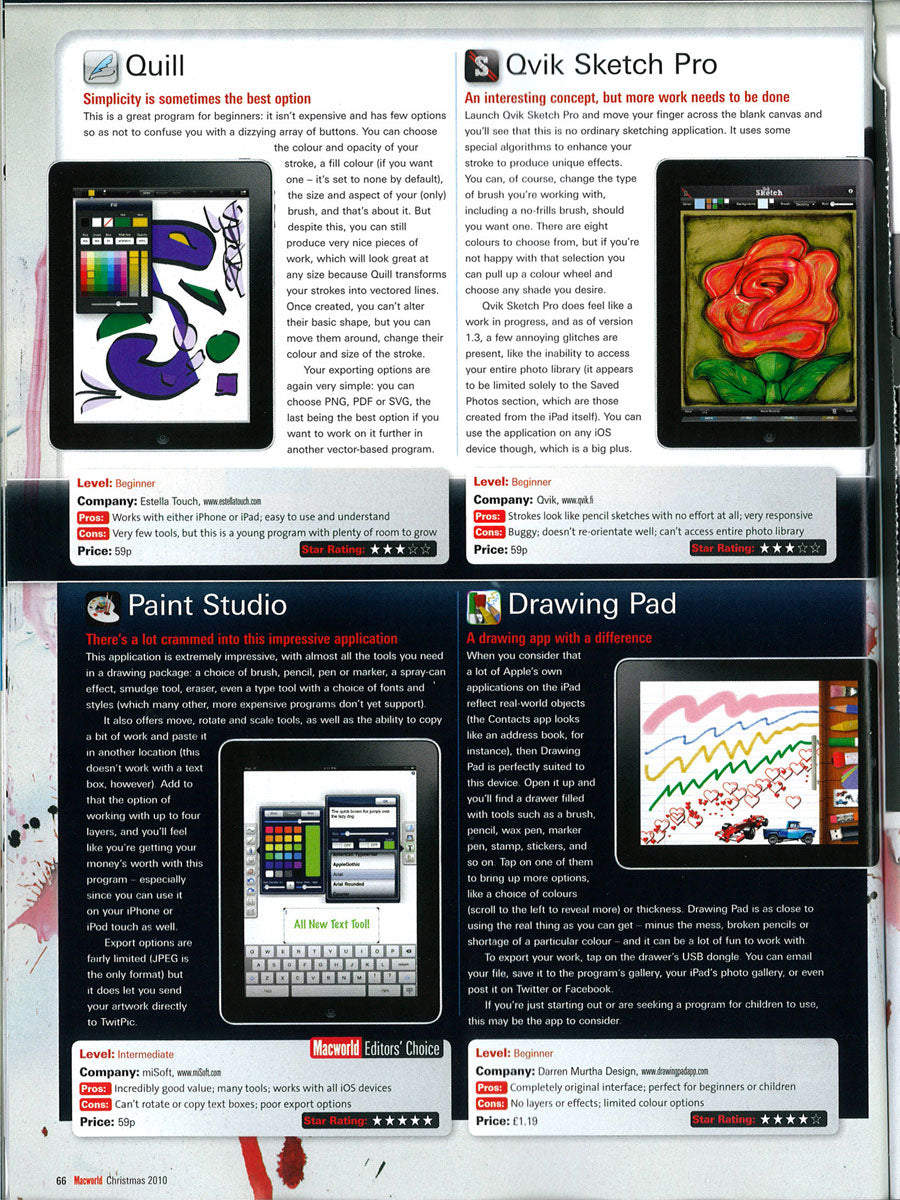Drawing Pad Featured in MacWorld Magazine!