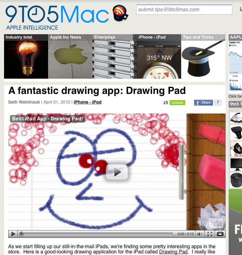 9to5mac.com - Drawing Pad is a fantastic drawing app