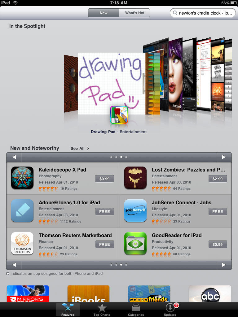 Apple featuring Drawing Pad on the App Store!