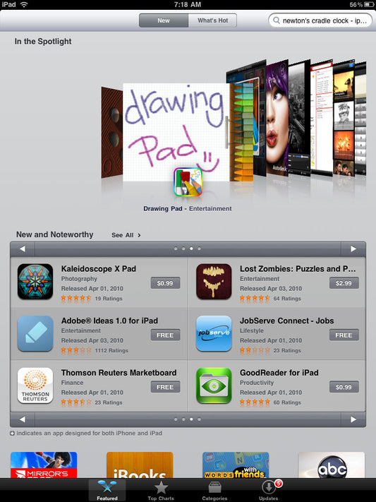 Apple featuring Drawing Pad on the App Store!