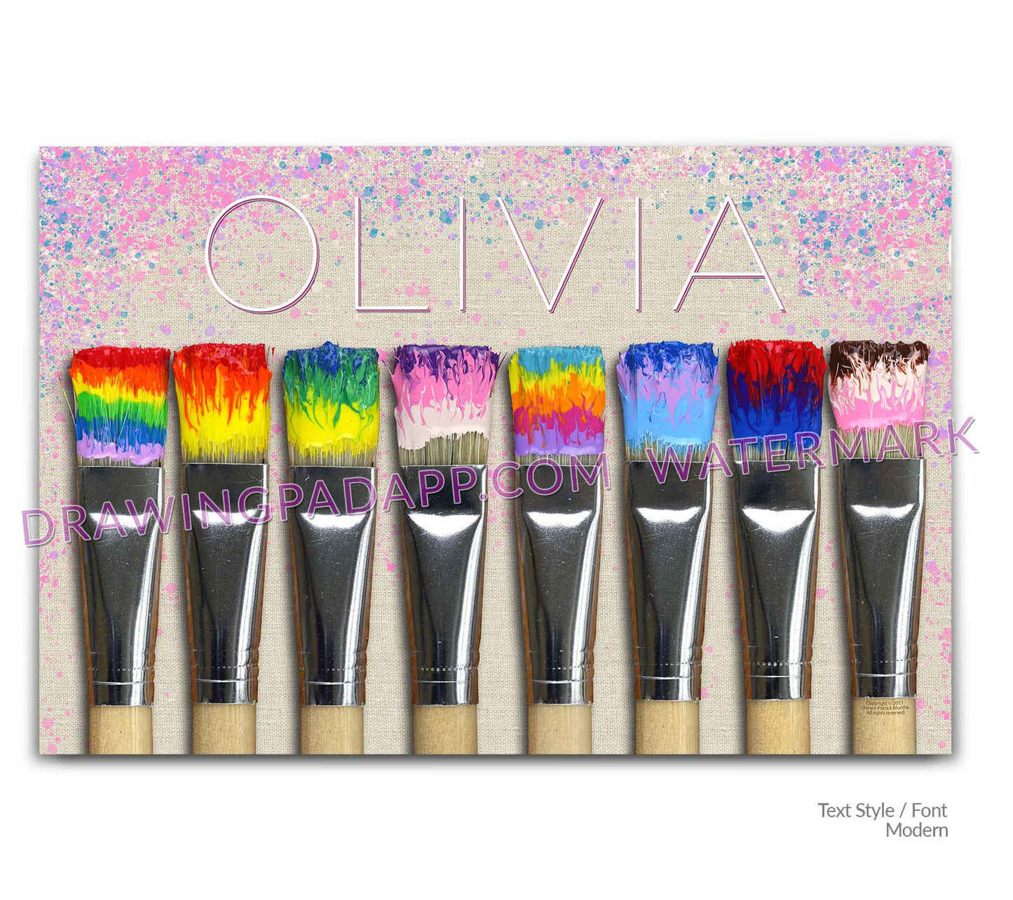 Colorful Brushes Print